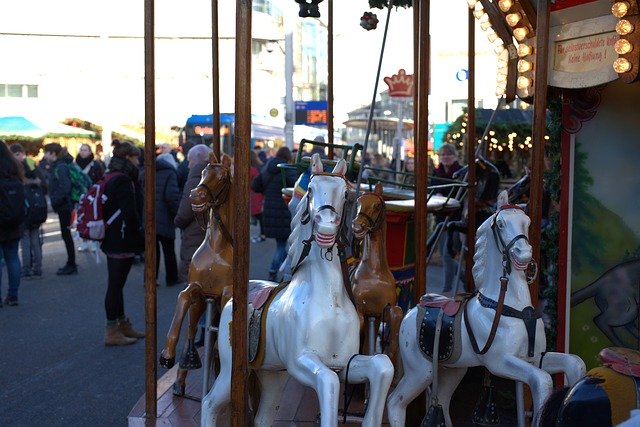 Free download Carousel Christmas Market Kassel -  free photo or picture to be edited with GIMP online image editor