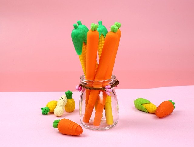 Free download Carrot Pen Glass Corn -  free photo or picture to be edited with GIMP online image editor