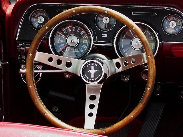 Free download Car Steering Wheel Mustangs -  free photo or picture to be edited with GIMP online image editor