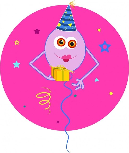 Free download Cartoon Balloon Party -  free illustration to be edited with GIMP free online image editor