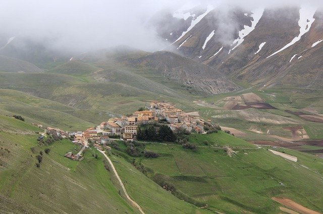 Free download Castelluccio Hill Mountain -  free photo or picture to be edited with GIMP online image editor