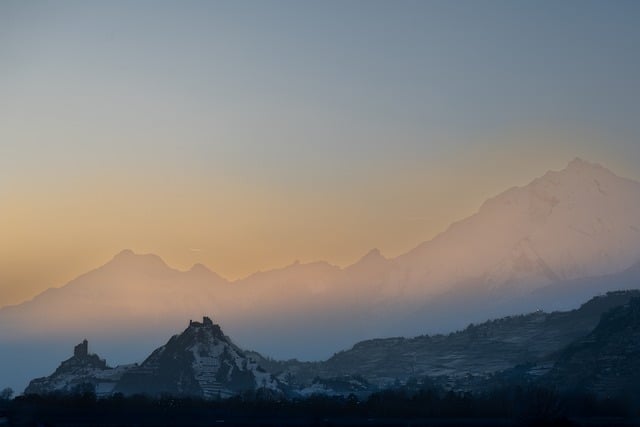 Free download castle fortress sunset mountains free picture to be edited with GIMP free online image editor