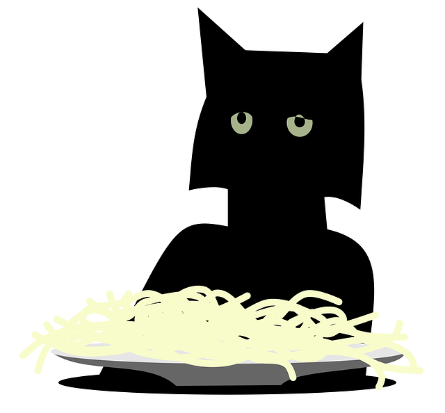 Free download Cat Diner Hungry - Free vector graphic on Pixabay free illustration to be edited with GIMP free online image editor