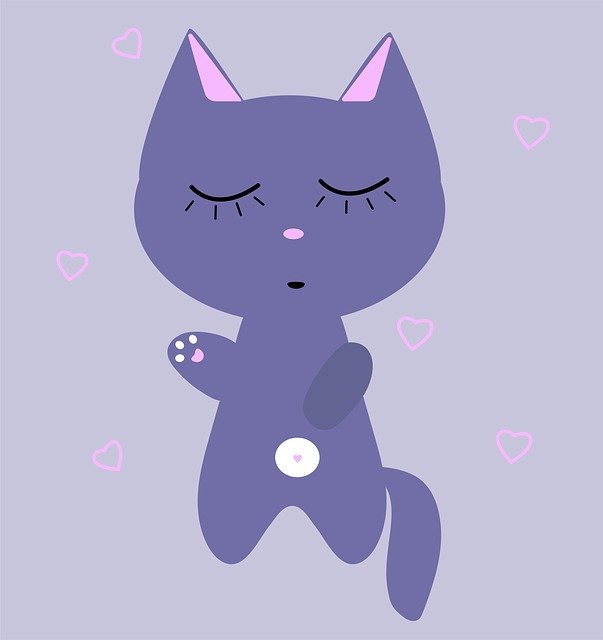 Free download Cat Hearts Cute -  free illustration to be edited with GIMP free online image editor