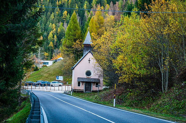 Free download catholic chapel autumn forest leaves free picture to be edited with GIMP free online image editor