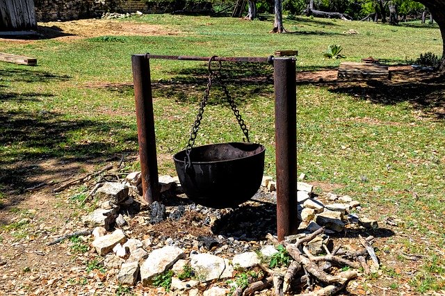 Free download Cauldron Metal Campfire -  free photo or picture to be edited with GIMP online image editor