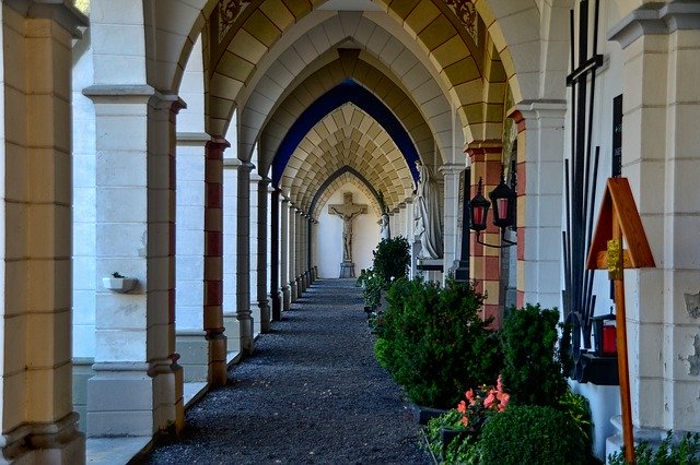 Free download Cemetery Arcades Religion -  free photo or picture to be edited with GIMP online image editor