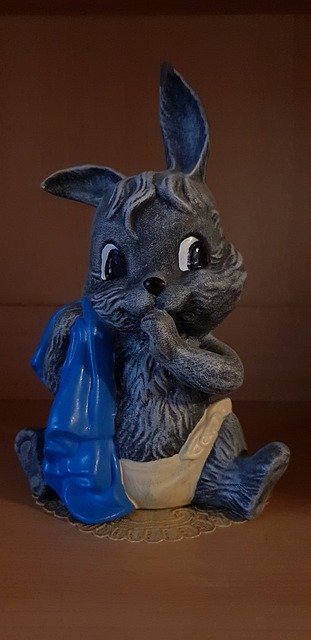 Free download Ceramic Figures Hare Blanket -  free photo or picture to be edited with GIMP online image editor