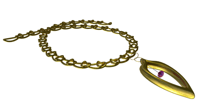 Free download Chain Gold Necklace -  free illustration to be edited with GIMP free online image editor