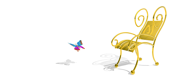 Free download Chair Butterfly Gold -  free illustration to be edited with GIMP free online image editor