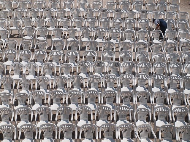 Free download Chairs White Audience -  free photo or picture to be edited with GIMP online image editor