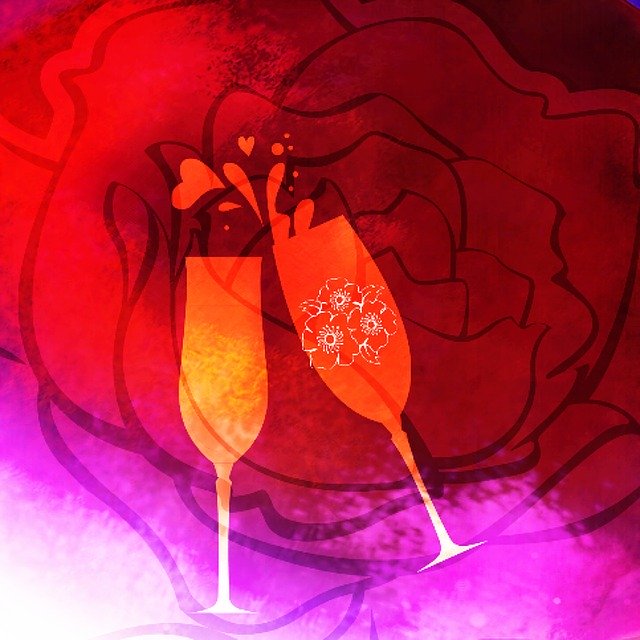 Free download Champagne Love Romance ValentineS -  free illustration to be edited with GIMP free online image editor