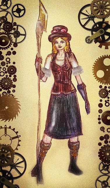 Free download Character Steampunk Weapons -  free illustration to be edited with GIMP free online image editor