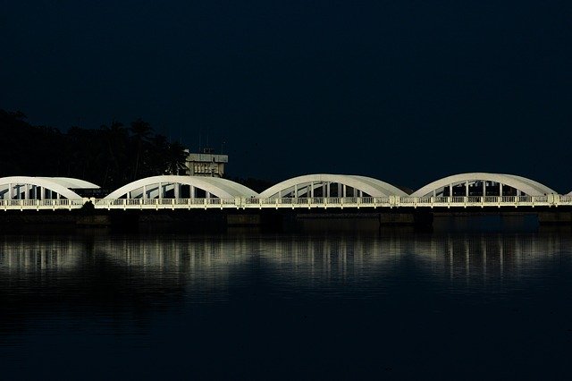 Free download Chennai Bridge Reflection -  free photo or picture to be edited with GIMP online image editor