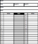 Chess score sheets to record the game Royalty Free Vector