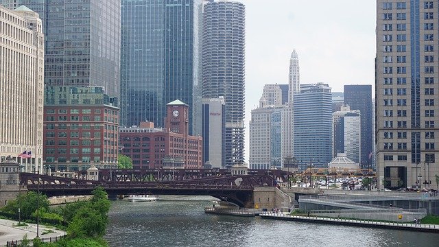 Free download Chicago Architecture River -  free photo or picture to be edited with GIMP online image editor