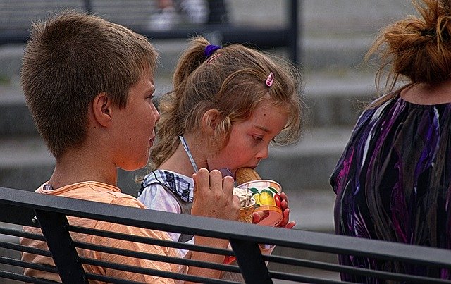 Free download Children Eating Ice Cream -  free photo or picture to be edited with GIMP online image editor