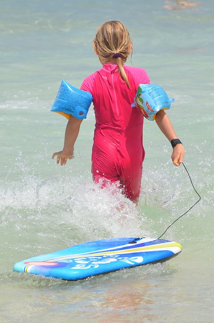 Free download child waves surf people armbands free picture to be edited with GIMP free online image editor