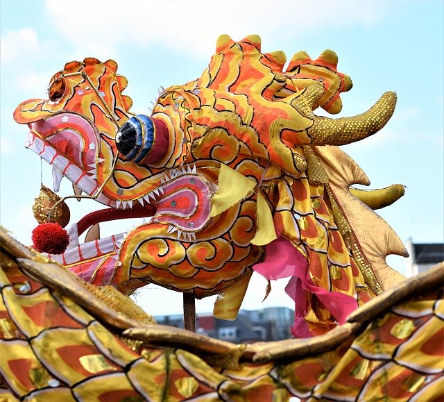 Chinese New Year Dragon Lion