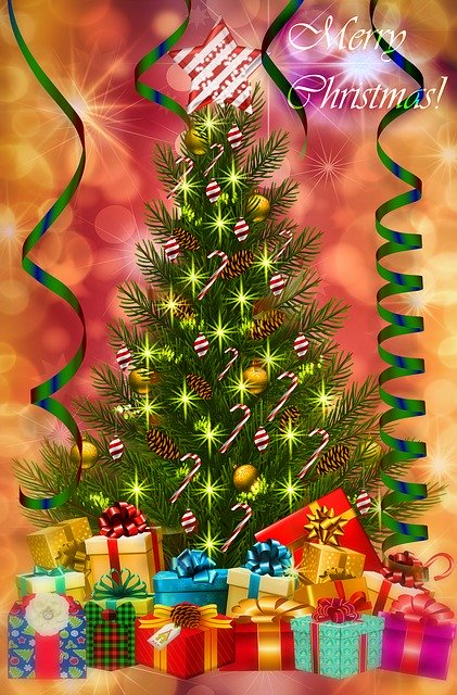 Free download Christmas Card Tree -  free illustration to be edited with GIMP free online image editor