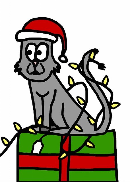 Free download Christmas Holiday Cat -  free illustration to be edited with GIMP free online image editor