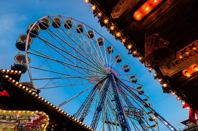 Free download Christmas Market Ferris Wheel Fun -  free photo or picture to be edited with GIMP online image editor