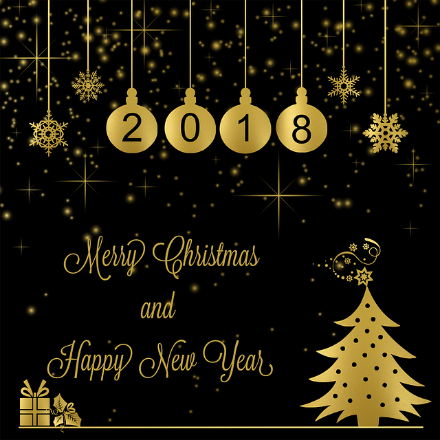 Free download Christmas New Year Golden Happy -  free illustration to be edited with GIMP free online image editor