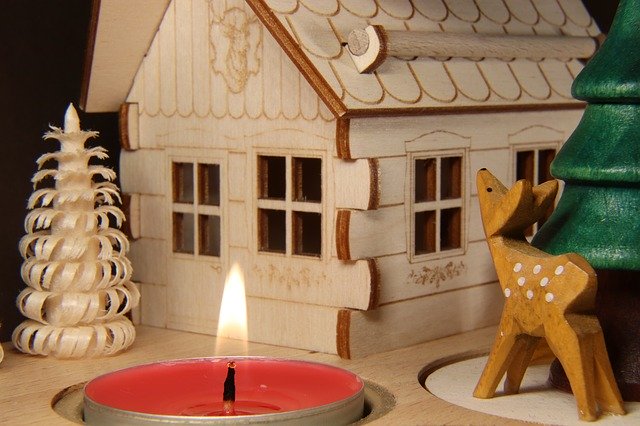 Free download Christmas Pyramid Candle Roe Deer -  free photo or picture to be edited with GIMP online image editor