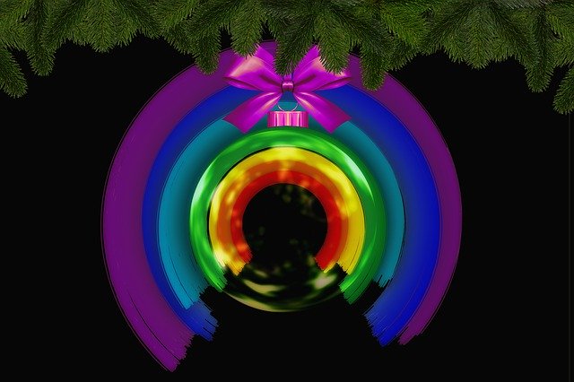 Free download Christmas Rainbow -  free illustration to be edited with GIMP free online image editor