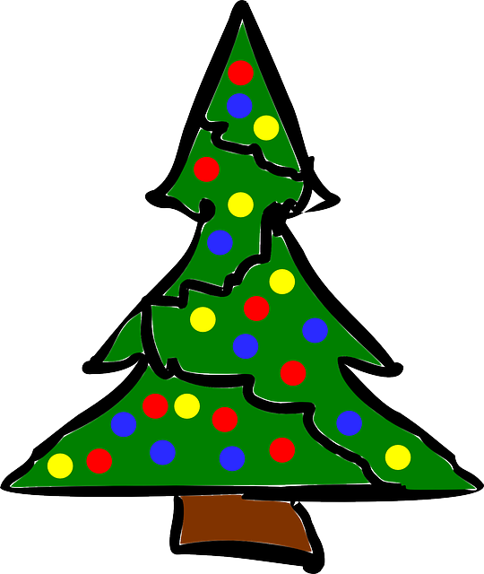 Free download Christmas Tree Decorated Evergreen - Free vector graphic on Pixabay free illustration to be edited with GIMP free online image editor