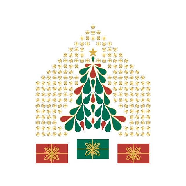 Free download Christmas Tree Present -  free illustration to be edited with GIMP free online image editor