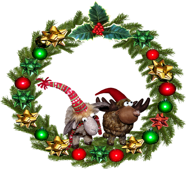 Free download Christmas Wreath Reindeer -  free photo or picture to be edited with GIMP online image editor