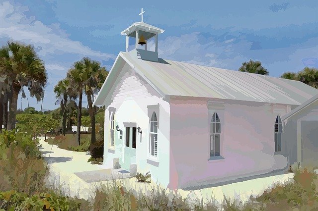 Free download Church Chapel Boca Grande -  free illustration to be edited with GIMP free online image editor