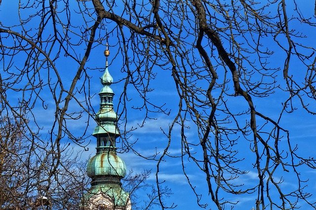 Téléchargement gratuit de Church Steeple Sky - photo ou image gratuite à modifier avec l'éditeur d'images en ligne GIMP