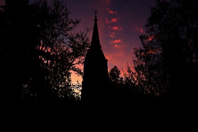 Free download Church Sunset Religion -  free photo or picture to be edited with GIMP online image editor