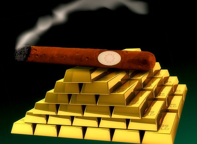 Free download Cigar Gold Smoke -  free illustration to be edited with GIMP free online image editor