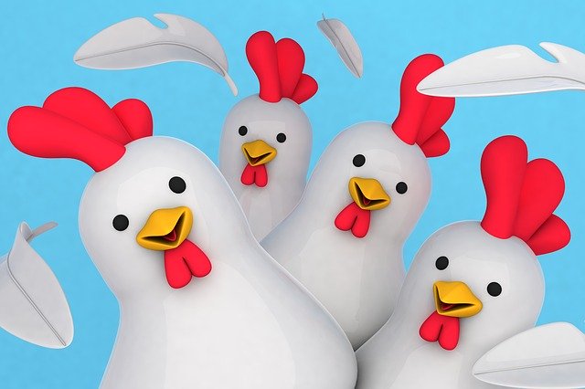 Free download Cinema 4D Chickens -  free illustration to be edited with GIMP free online image editor