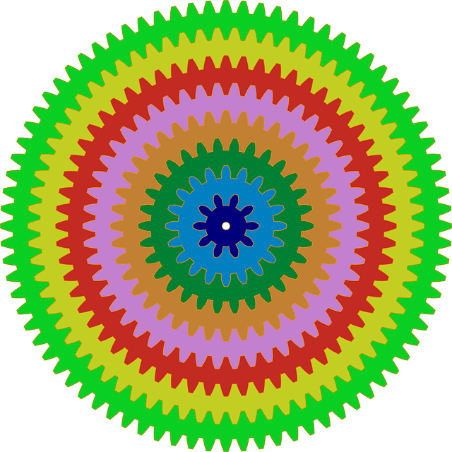 Free download Circles Gears Colors - Free vector graphic on Pixabay free illustration to be edited with GIMP free online image editor