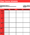Free download Class Course Schedule Maker Online Microsoft Word, Excel or Powerpoint template free to be edited with LibreOffice online or OpenOffice Desktop online