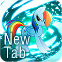 Clean Rainbow Dash New Tab  screen for extension Chrome web store in OffiDocs Chromium