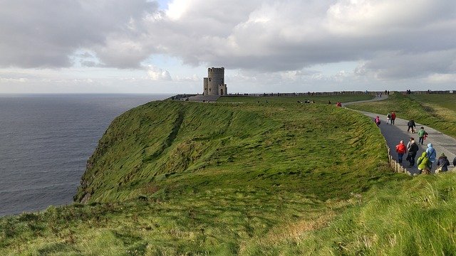 Free download cliffs of moher o brien s tower free picture to be edited with GIMP free online image editor