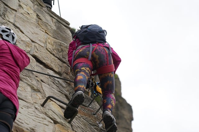 Free download climbing woman climber via ferratas free picture to be edited with GIMP free online image editor