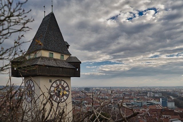 Free download Clock Tower Graz Places Of -  free photo or picture to be edited with GIMP online image editor