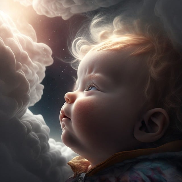 Free download cloud sky univers sun baby boy free picture to be edited with GIMP free online image editor