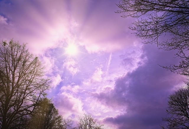 Free download clouds trees sun cloudy autumn day free picture to be edited with GIMP free online image editor