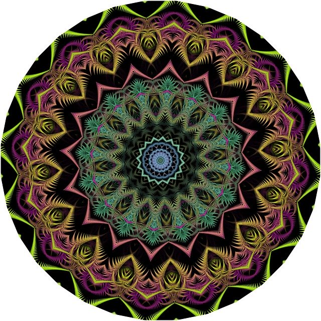 Free download Colorful Mandalas Geometric -  free illustration to be edited with GIMP free online image editor