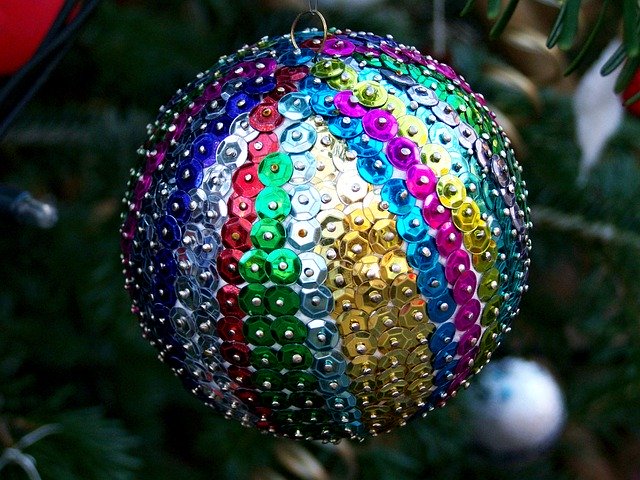 Free download Colorful Sphere Christmas Tree -  free photo or picture to be edited with GIMP online image editor