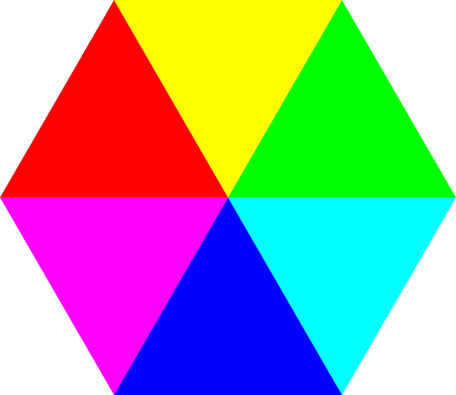 Free download Color Hexagon Triangles - Free vector graphic on Pixabay free illustration to be edited with GIMP free online image editor