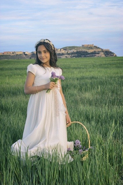 Free download Communion Girl Castle -  free photo or picture to be edited with GIMP online image editor