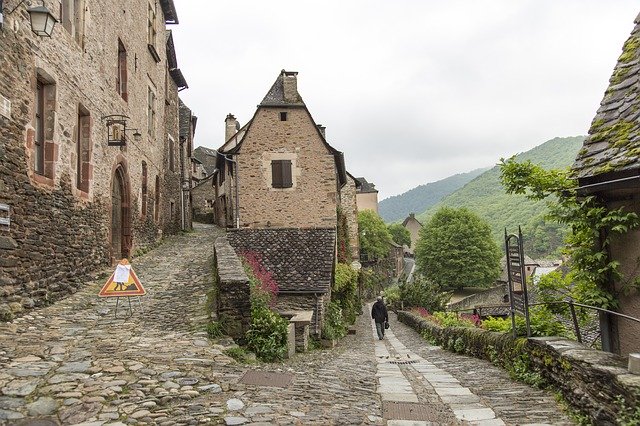 Free download Conques Pilgrims Street -  free photo or picture to be edited with GIMP online image editor